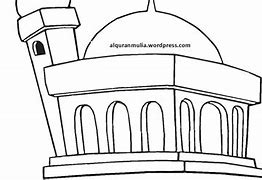 Image result for Gambar Masjid Jarak Jauh Kartun Hitam Putih