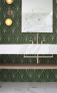 Image result for Art Deco Glass Bathroom Tiles