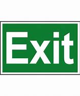 Image result for Exit Safety Sign