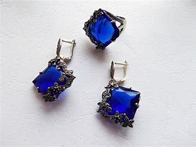 Image result for Blue Stone Earrings