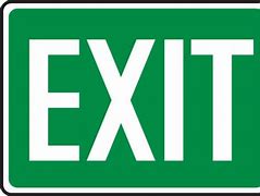 Image result for Exit Safety Sign