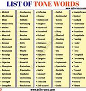 Image result for Tone Words for Dark