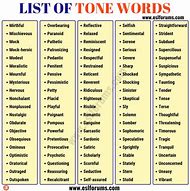 Image result for Tone of Words