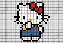 Image result for Hello Kitty Cat Pixel Art