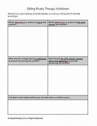 Image result for Sibling Rivalry Worksheet