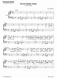 Image result for 7 Nation Army Tuba Sheet Music