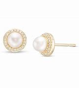 Image result for Single Pearl Earrings Zales