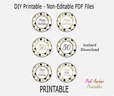 Image result for Gold 50th Birthday Cupcake Toppers