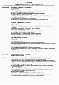 Image result for VLSI Engineer Resume Template