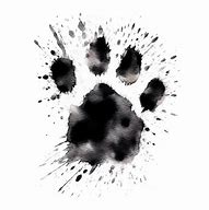 Image result for Black Dog Paw Print Art