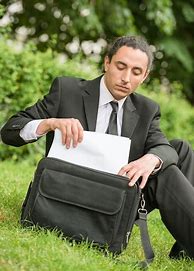 Image result for Lounging Man in Suit in Lawn Chair