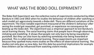 Image result for Bobo Doll Experiment Observation