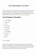 Image result for Top 10 Famous Singers