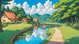 Image result for Pond Ghibli