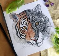 Image result for Zentangle Tiger