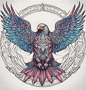 Image result for Eagel with Blue and Red Wings