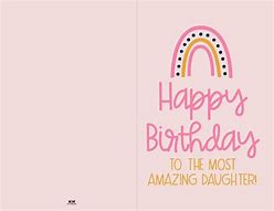 Image result for Printable Daughter Birthday Cards