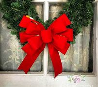 Image result for Red Velvet Bow Gold Backside Christmas Wreath