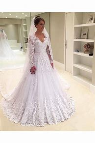 Image result for A-Line Lace Wedding Dress