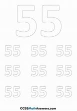 Image result for Printable Number 55