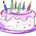 Image result for Gold and Violet Birthday Cake Clip Art