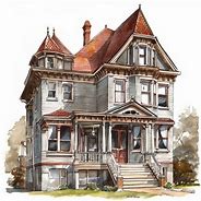 Image result for Victorian Home Painting by the Water