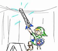 Image result for Link Pulling the Master Sword