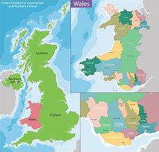 Image result for Map of Wales the Country