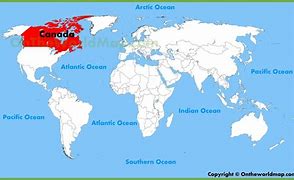 Image result for Canadian World Map