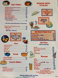 Image result for Bakery Cafe Menu