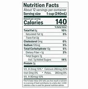 Image result for Oat Milk Nutrition Label