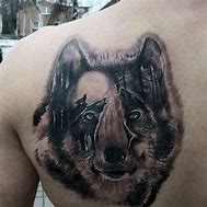 Image result for Wolf Back Tattoo Men