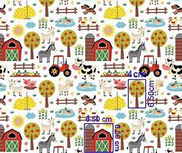 Image result for Farm Animal Cotton Fabric