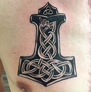 Image result for Mjolnir Tattoo Designs