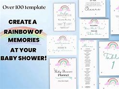 Image result for Rainbow Baby Shower Free Printables