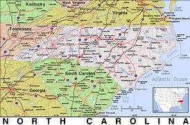 Image result for Simple Map of North Carolina