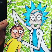 Image result for Rick and Morty Drawing