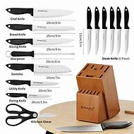 Image result for Kitchen Knife Set Wood