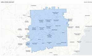 Image result for 248 Area Code Map