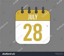 Image result for July 28 Calendar