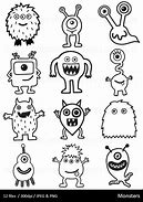 Image result for Monster Clip Art Black and White