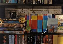 Image result for Book Shelf Harry Potter