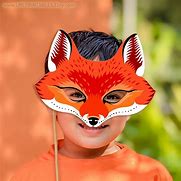 Image result for White Fox Mask Red