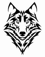 Image result for Tribal Wolf Tattoo