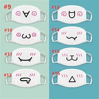 Image result for Kawaii Face Mask Pattern