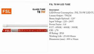 Image result for FSL T8 LED Tube