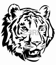 Image result for Tiger Head Line Drawing