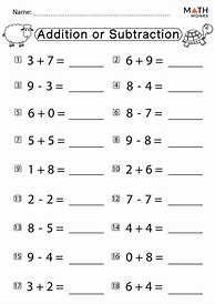 Image result for First Grade Addition Worksheets