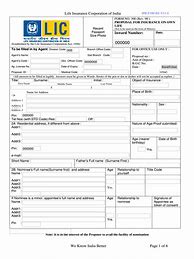 Image result for LIC 405A Form