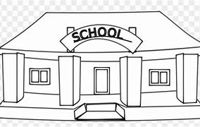 Image result for School Clip Art Black and White Outline